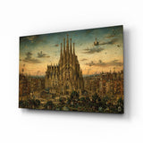 Sagrada Familia Bosch Style Glass Wall Art