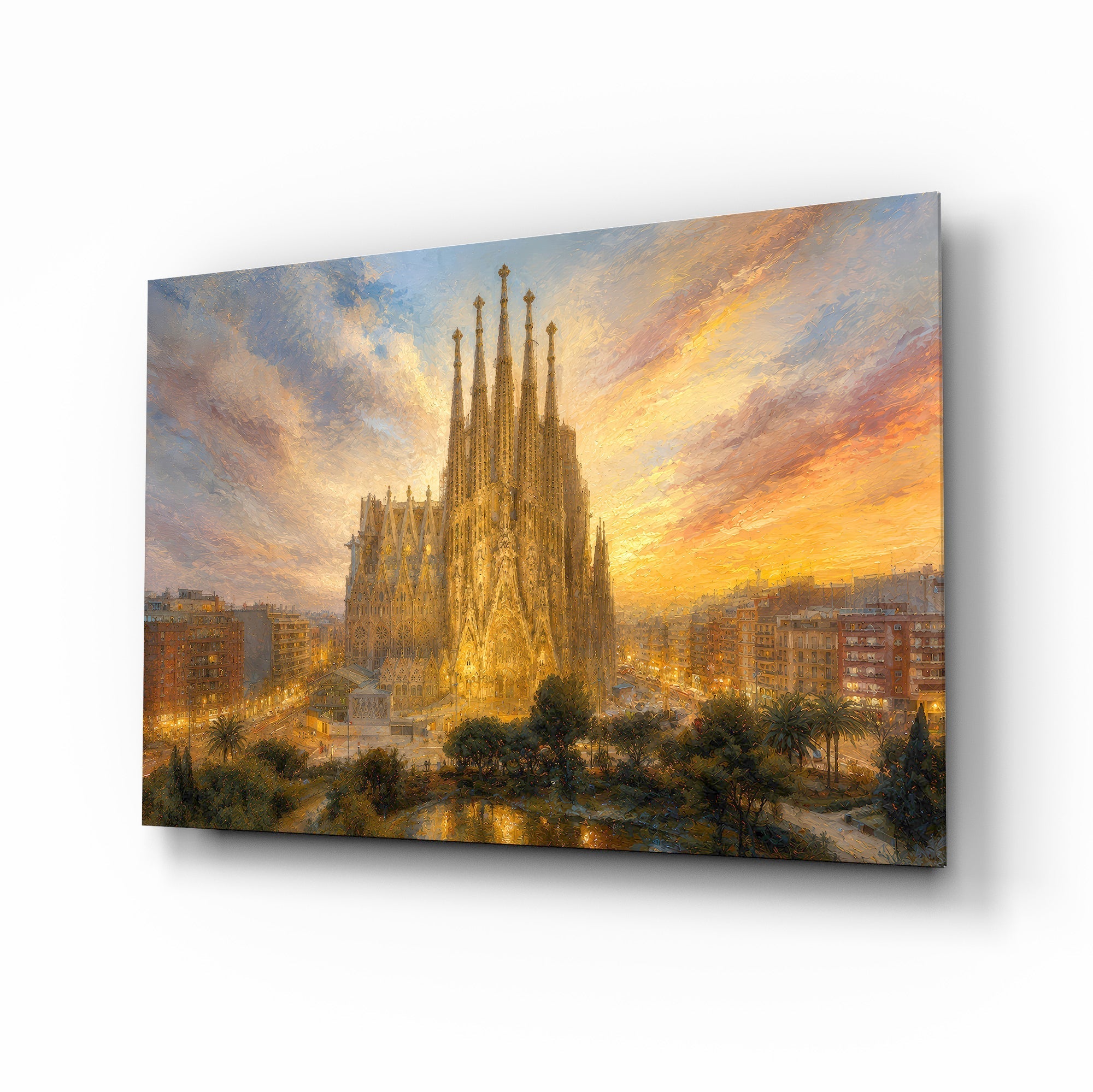 Sagrada Familia Turner Style Glass Wall Art