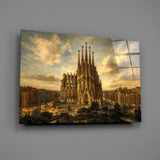 Sagrada Familia Da Vinci Style Glass Wall Art