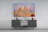 Pyramids of Giza Monet Style Glass Wall Art