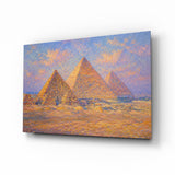Pyramids of Giza Monet Style Glass Wall Art