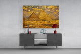 Pyramids of Giza Klimt Style Glass Wall Art