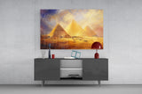 Pyramids of Giza Turner Style Glass Wall Art