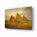 Pyramids of Giza Da Vinci Style Glass Wall Art