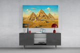 Pyramids of Giza Surrealist Style Glass Wall Art