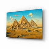 Pyramids of Giza Surrealist Style Glass Wall Art