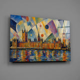 Big Ben Westminster Kandinsky Style Glass Wall Art