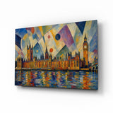Big Ben Westminster Kandinsky Style Glass Wall Art