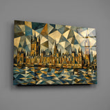 Big Ben Westminster Cubist Style Glass Wall Art