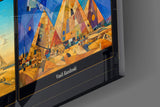 Pyramids of Giza Nine Painting Styles Collage Glass Wall Art