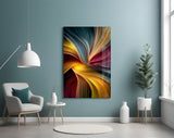 Silken Colour Vortex Abstract Glass Wall Art