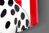 Dalmatian in Polka Dot Headscarf Pop Art Glass Wall Art