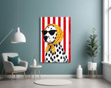 Dalmatian in Polka Dot Headscarf Pop Art Glass Wall Art