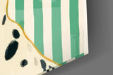 Dalmatian in Bandana and Round Sunglasses Glass Wall Art