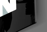 Run Motion Blur Typography Glass Wall Art