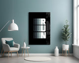 Run Motion Blur Typography Glass Wall Art