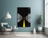 Positive All Your Way Up Perspective Typography Glass Wall Art