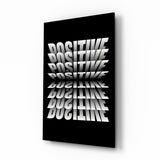 Positive Mirrored Repeat Typography Glass Wall Art