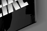 Positive Mirrored Repeat Typography Glass Wall Art