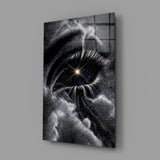 Cosmic Eye Starburst and Clouds Glass Wall Art