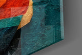 Mother and Child Yellow Hat Textured Glass Wall Art