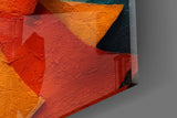 Two Figures in Hats Textured Cubist Glass Wall Art
