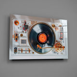 Transparent Turntable Record Player Glass Wall Art