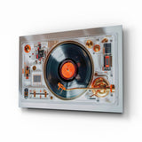 Transparent Turntable Record Player Glass Wall Art