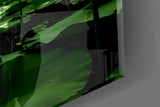 Under the Lotus Leaves Green Glass Wall Art