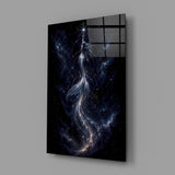 Celestial Mermaid Reaching for a Star Glass Wall Art