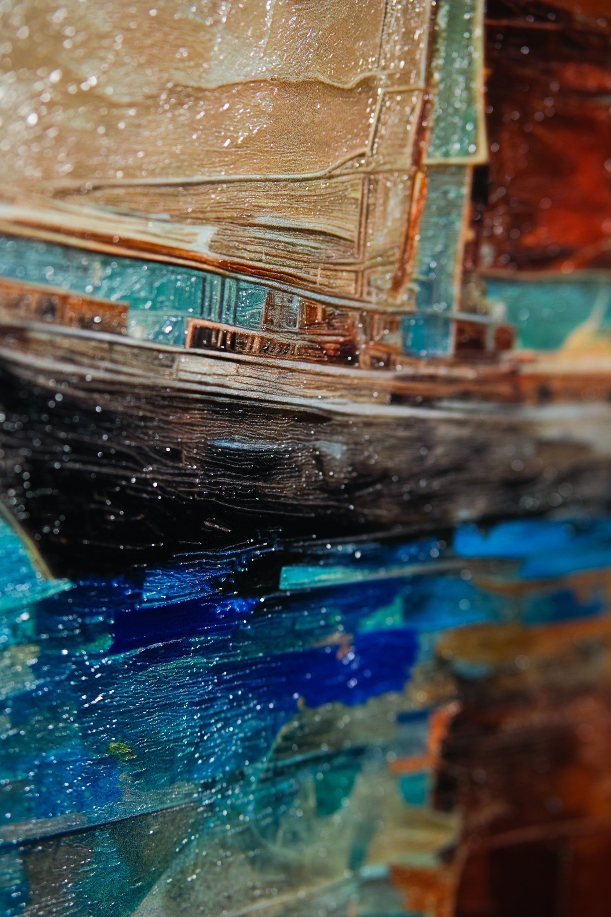 Quiet Voyage — Haptic 3D Embossed + High-Gloss Lacquer Print