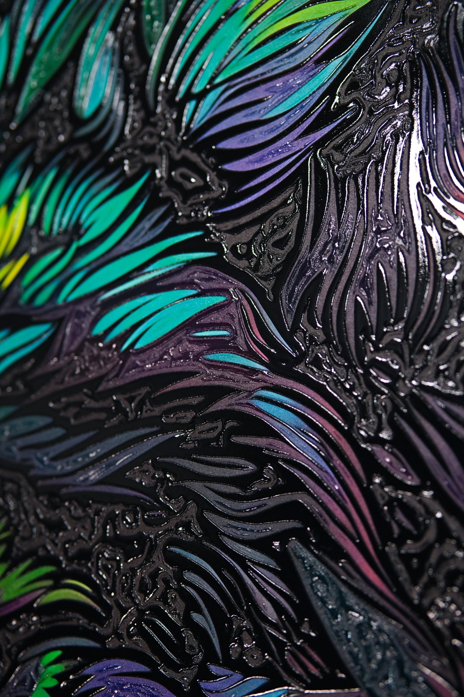 Neon Canopy Alpha — Haptic 3D Embossed + High-Gloss Lacquer Print