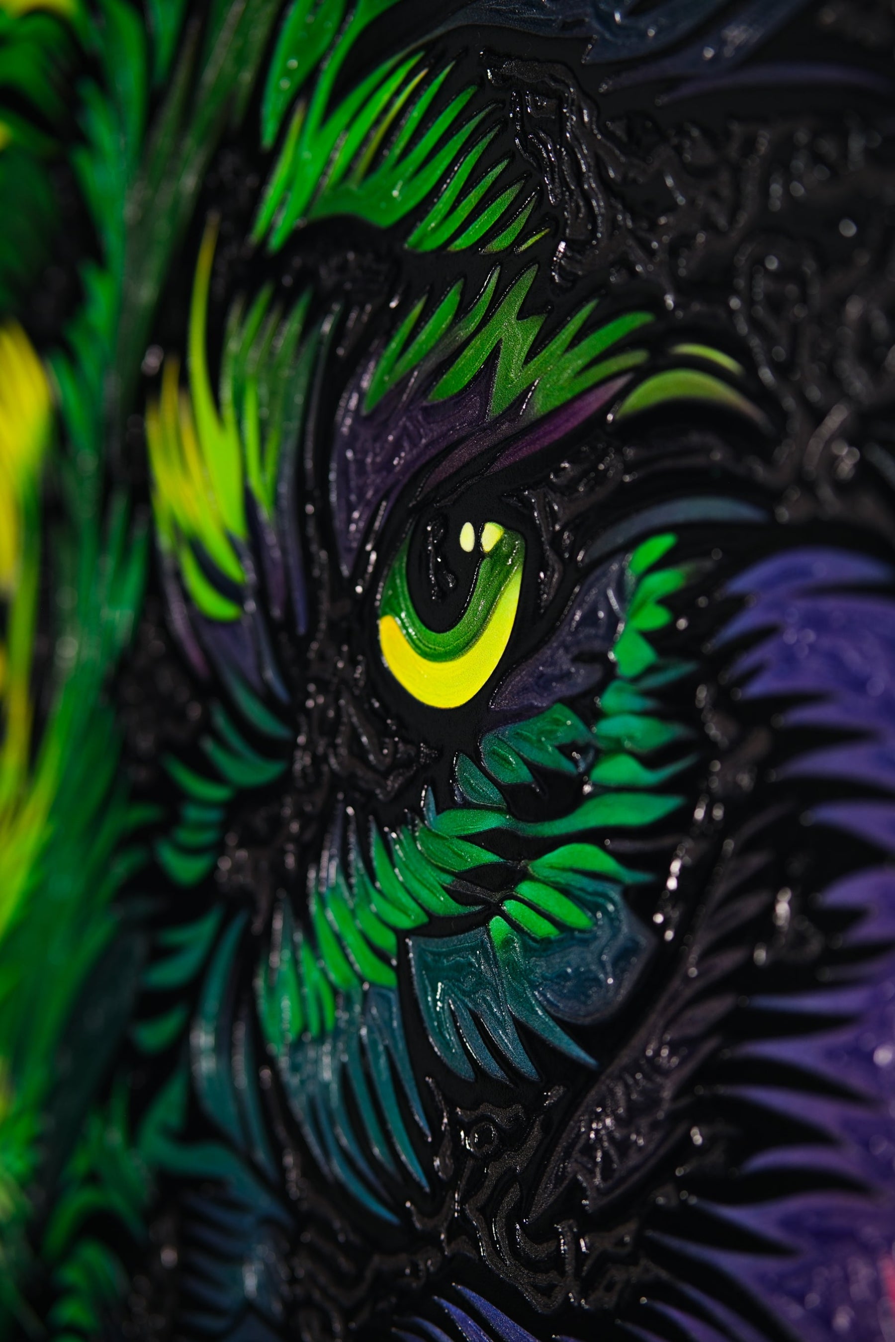 Neon Canopy Alpha — Haptic 3D Embossed + High-Gloss Lacquer Print