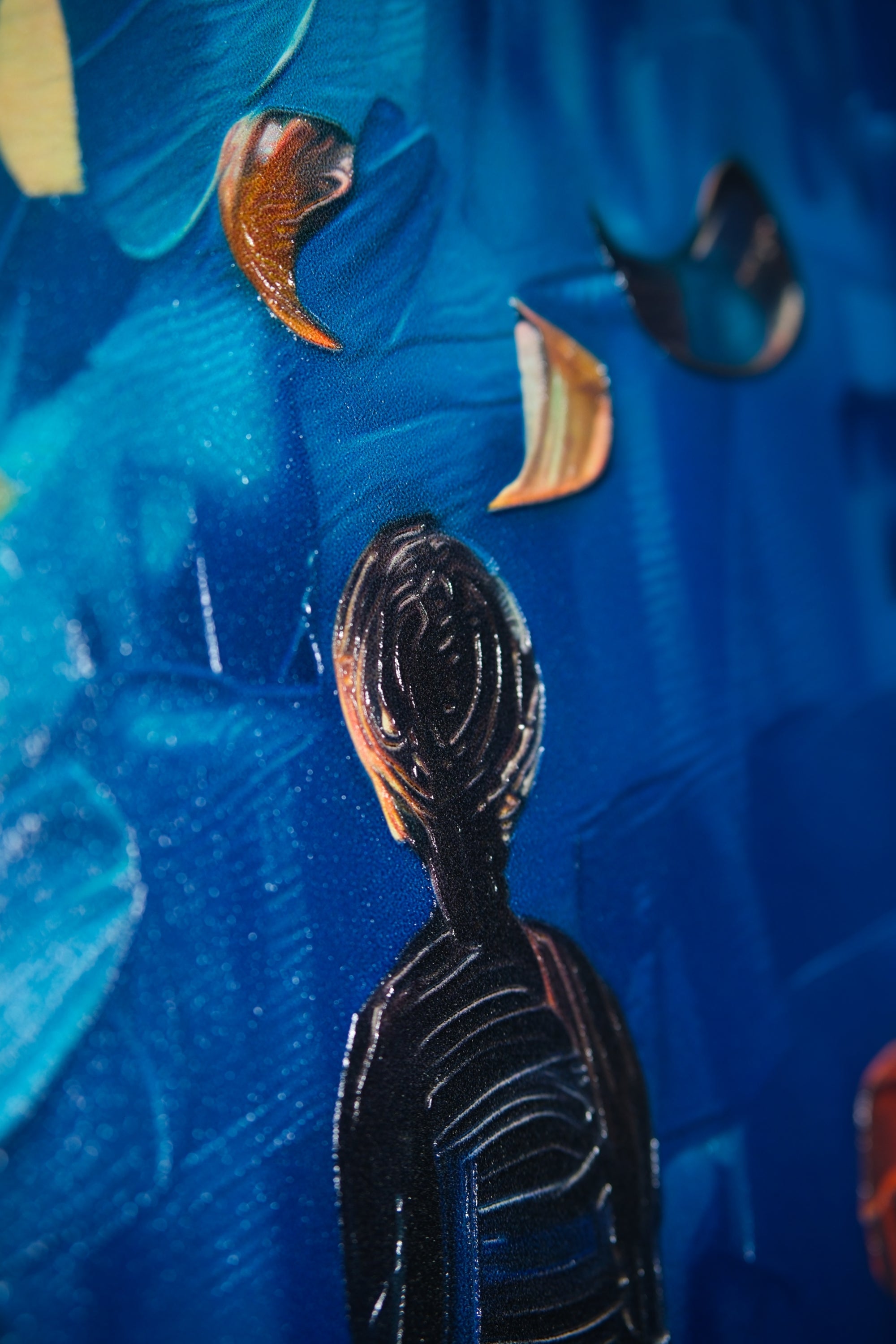 Lunar Serenade — Haptic 3D Embossed + High-Gloss Lacquer Print