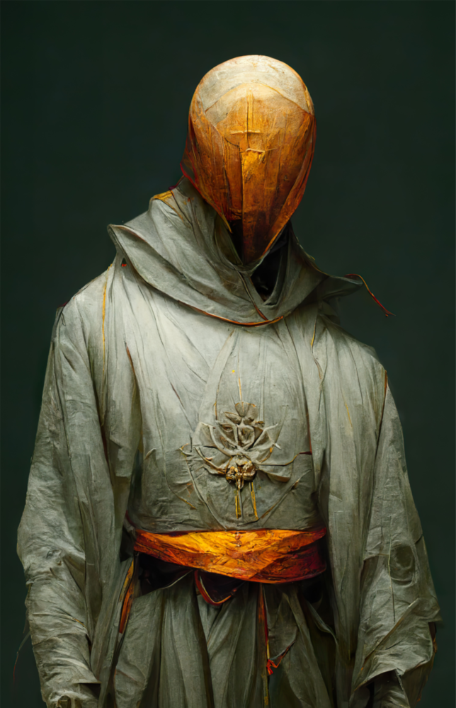 Headless Monk Glass Art  || Designer Collection