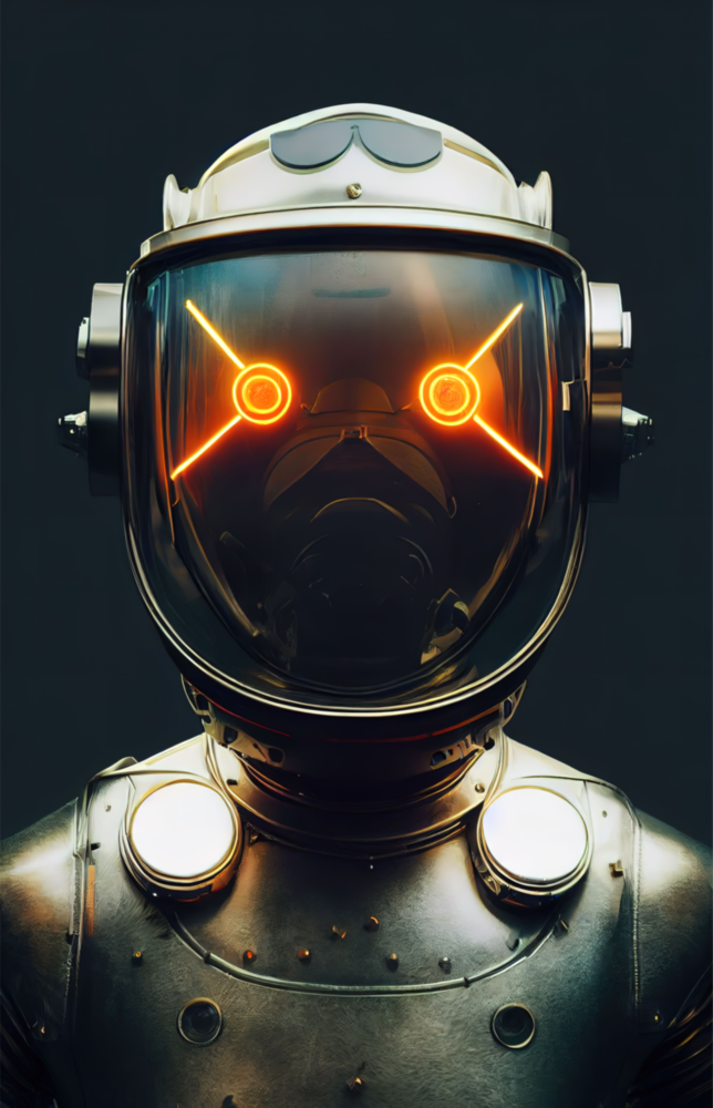 Robotic View Glass Wall Art  || Designer Collection