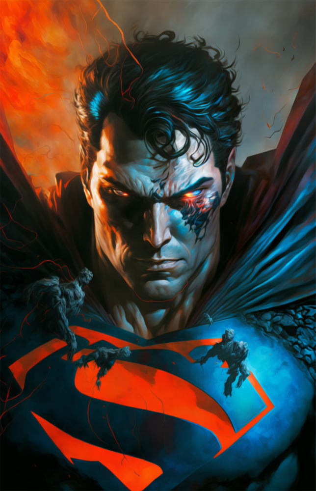 Bloody Superman Glass Wall Art  || Designer Collection