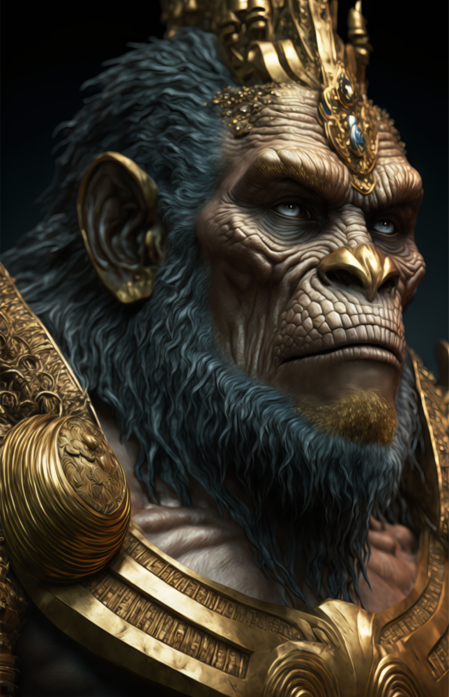 Ape King Glass Wall Art  || Designer Collection