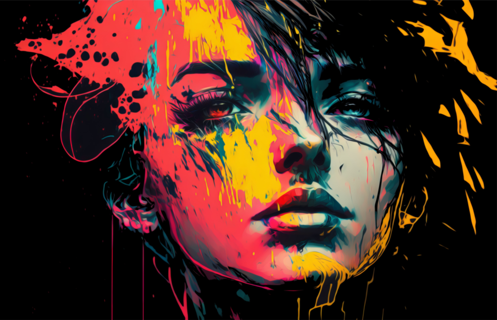 Rebel Beauty Glass Wall Art  || Designer Collection