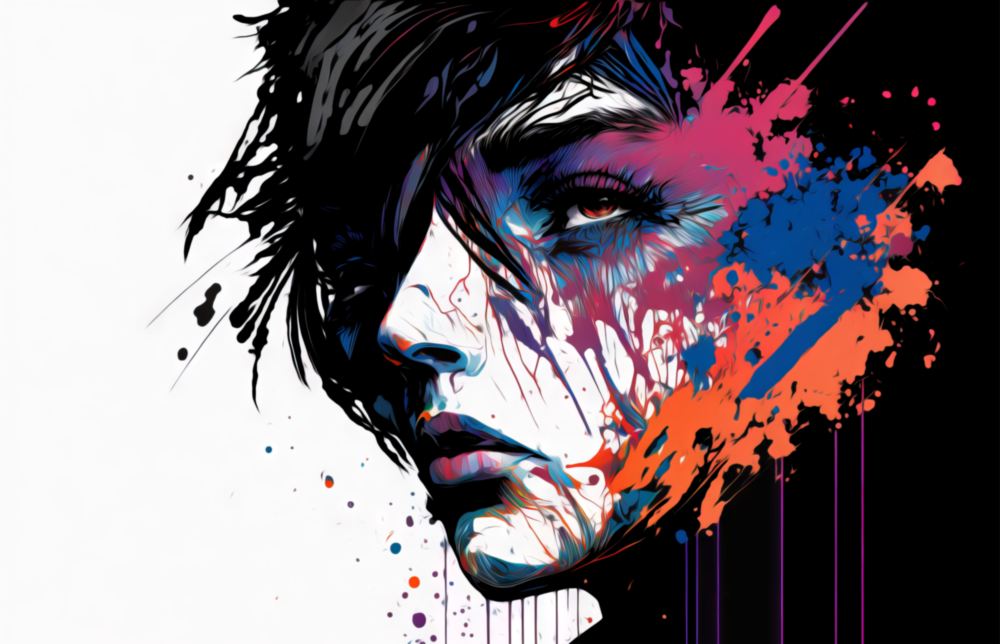 Rebel Beauty Glass Wall Art  || Designer Collection