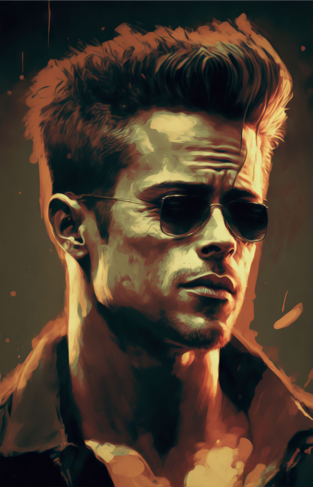 Fight Club - Tyler Durden Glass Wall Art  || Designer Collection