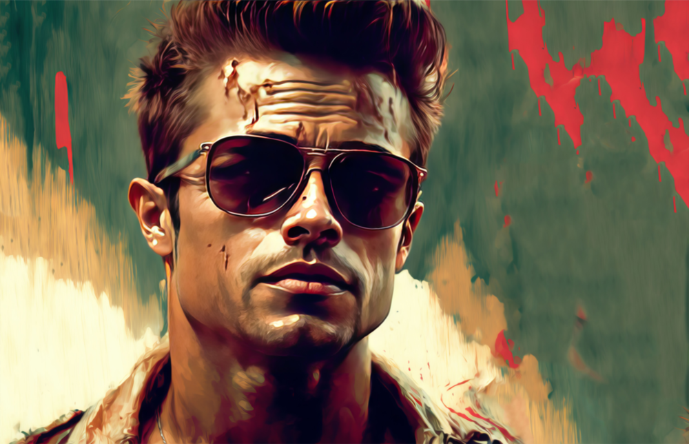 Fight Club - Tyler Durden Glass Wall Art  || Designer Collection