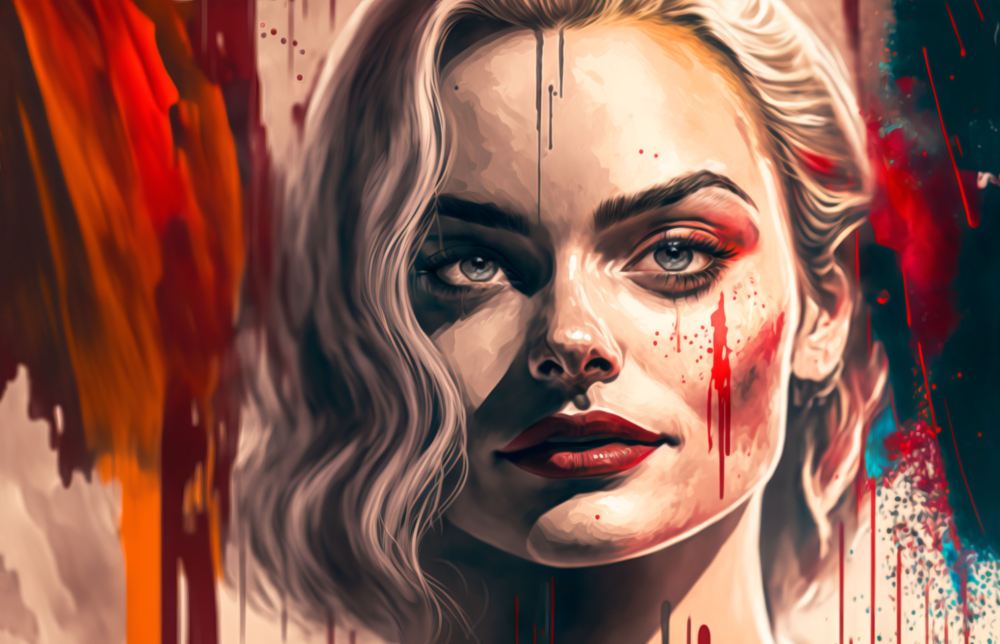 Harley Quinn Glass Wall Art  || Designer Collection
