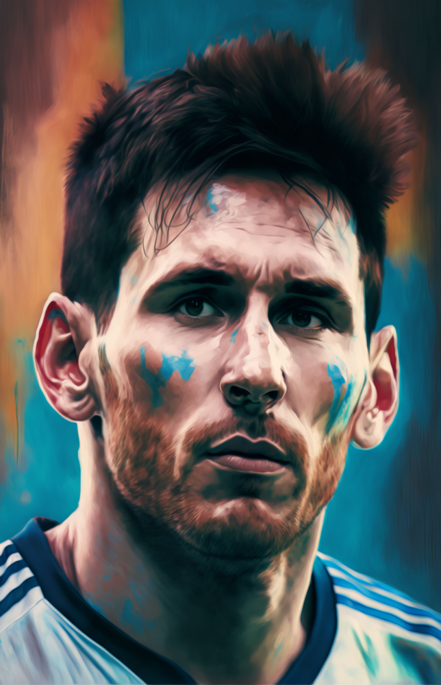 Messi Glass Wall Art  || Designer Collection