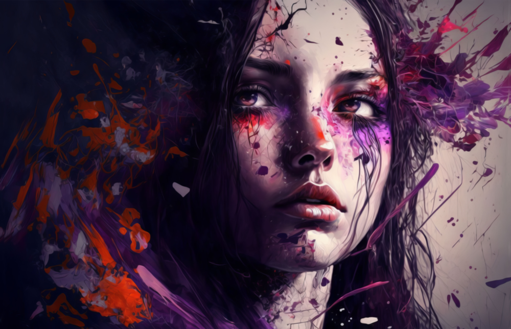 Beauty of a Sadness Glass Wall Art  || Designer Collection