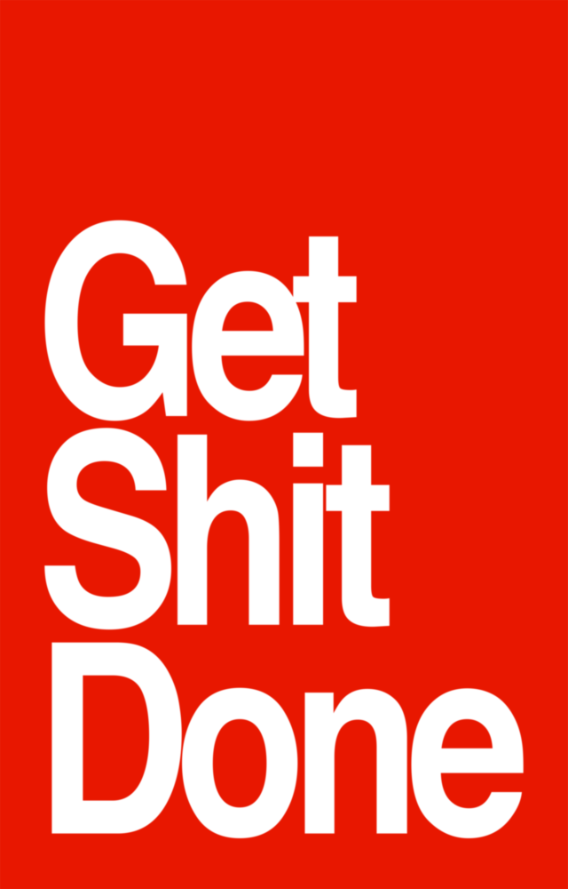 Get Shit Done Glass Wall Art  || Designer Collection