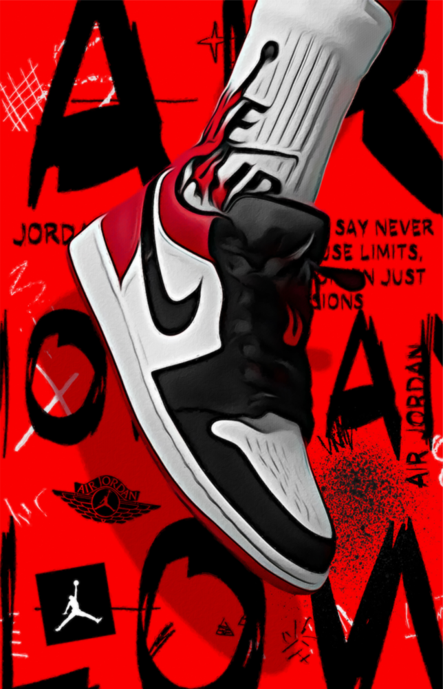Air Jordan Glass Wall Art || Designer Collection
