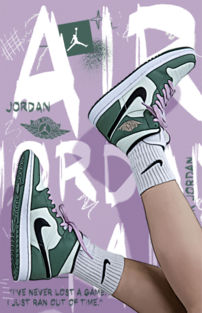 Air Jordan Glass Wall Art || Designer Collection