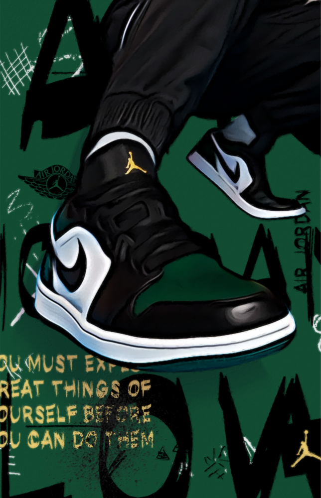 Air Jordan Glass Wall Art || Designer Collection