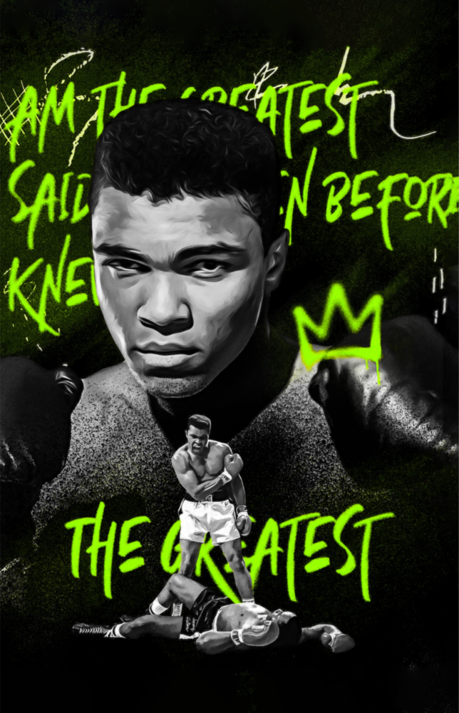 Muhammad Ali , The Greatest Glass Wall Art || Designer Collection
